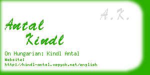 antal kindl business card